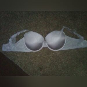 Light Lavender Padded Underwire Bra - 36DD Silky With Lace Top,Bow Detail. Euc